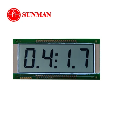 
Изготовленный на заказ в большой сегмент ЖК-модуль 4-значный 7-сегментный ЖК-дисплей для часов и метр 