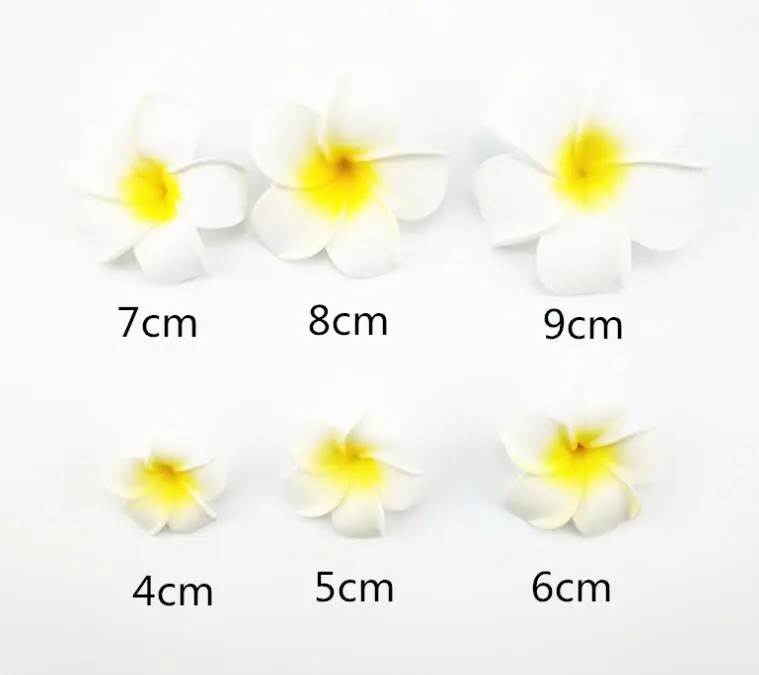 Foam Hawaiian Frangipani Artificial Plumeria Flower Petals Hair Hat