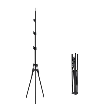 Factory Wholesale Professional Portable 1.6m/2m Aluminum Adjustable Selfie Tripod Ring Light Cellphone Mobile Phone Camera Video