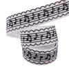 Blanc et noir-note musicale-2,5 cm * 10 mètres