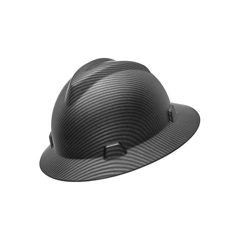 ANSI Safety Hard Hat Lightweight Matte Black Full Brim