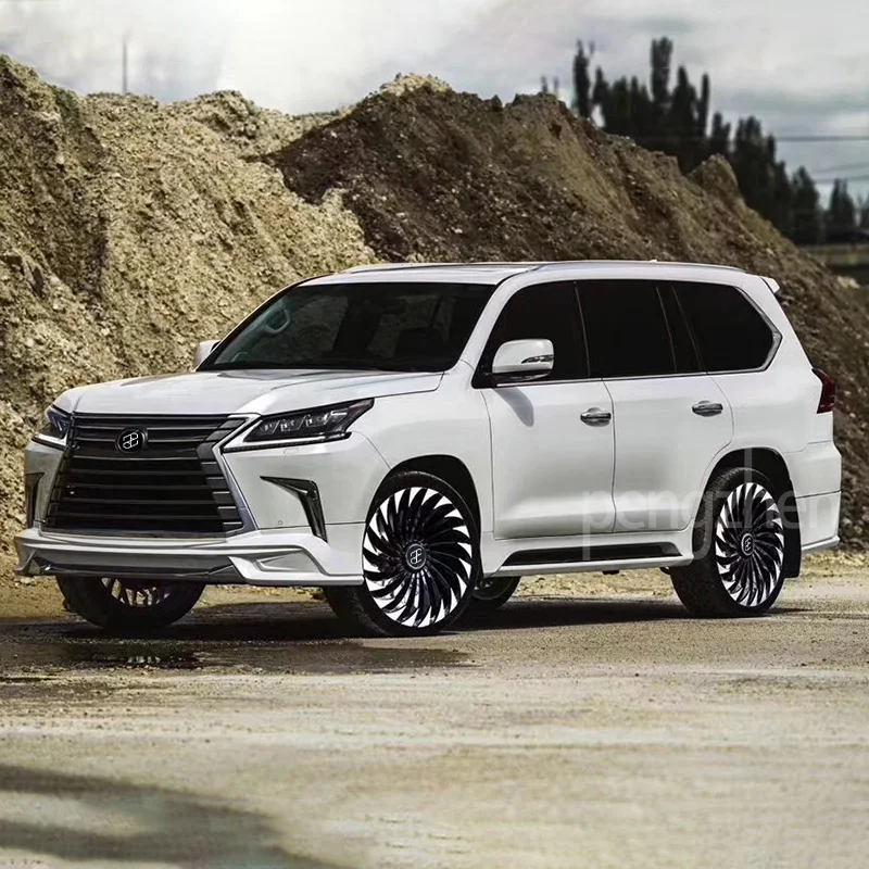 PENGZHEN Gloss Black & Silver Machine Face Wheels for Lexus LX 570