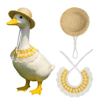 2025 Spring Summer Cross-Border New Trendy Brand Porch Goose Costume for Dogs Casual Pastoral Style Pet Decoration