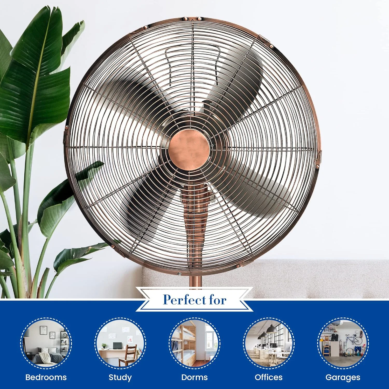 Desk Table Retro Fan, 110v, 220v, 10", 12" - detail 6