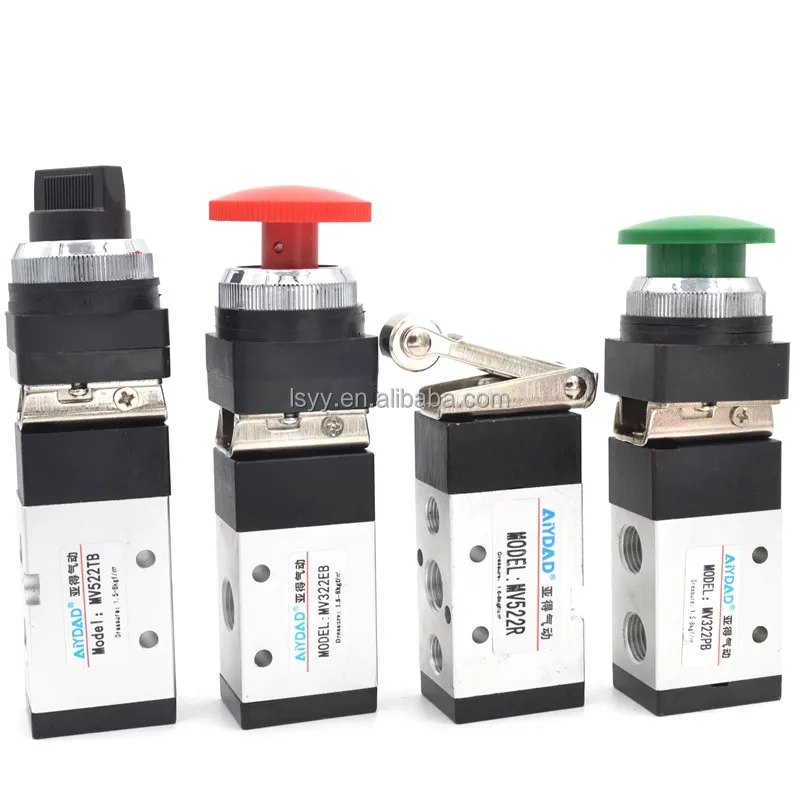 MV522 Series Two Position Five Way Mechanical Valve MV522 MV522R MV522PP MV522LB MV522TB