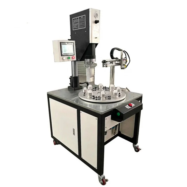 15K khz Sonic PP Soldering Multiple Working Stations Rotary Table Automatic Ultrasonic Polypropylene Welding Machine