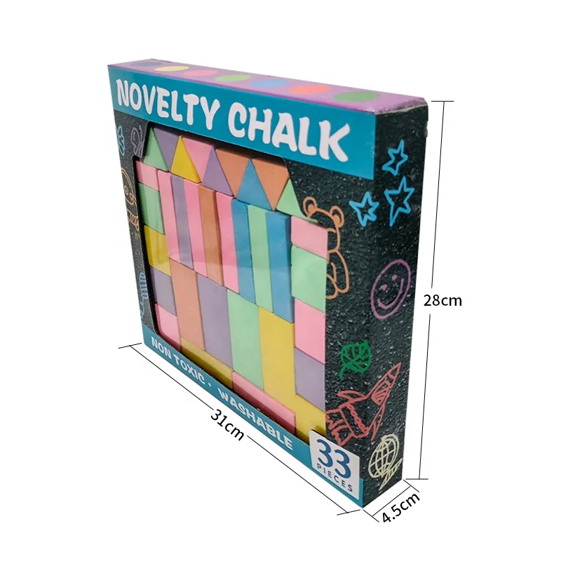 33 шт. 8 видов цветов нетоксичный мел развивающий набор мелов подарок для детей