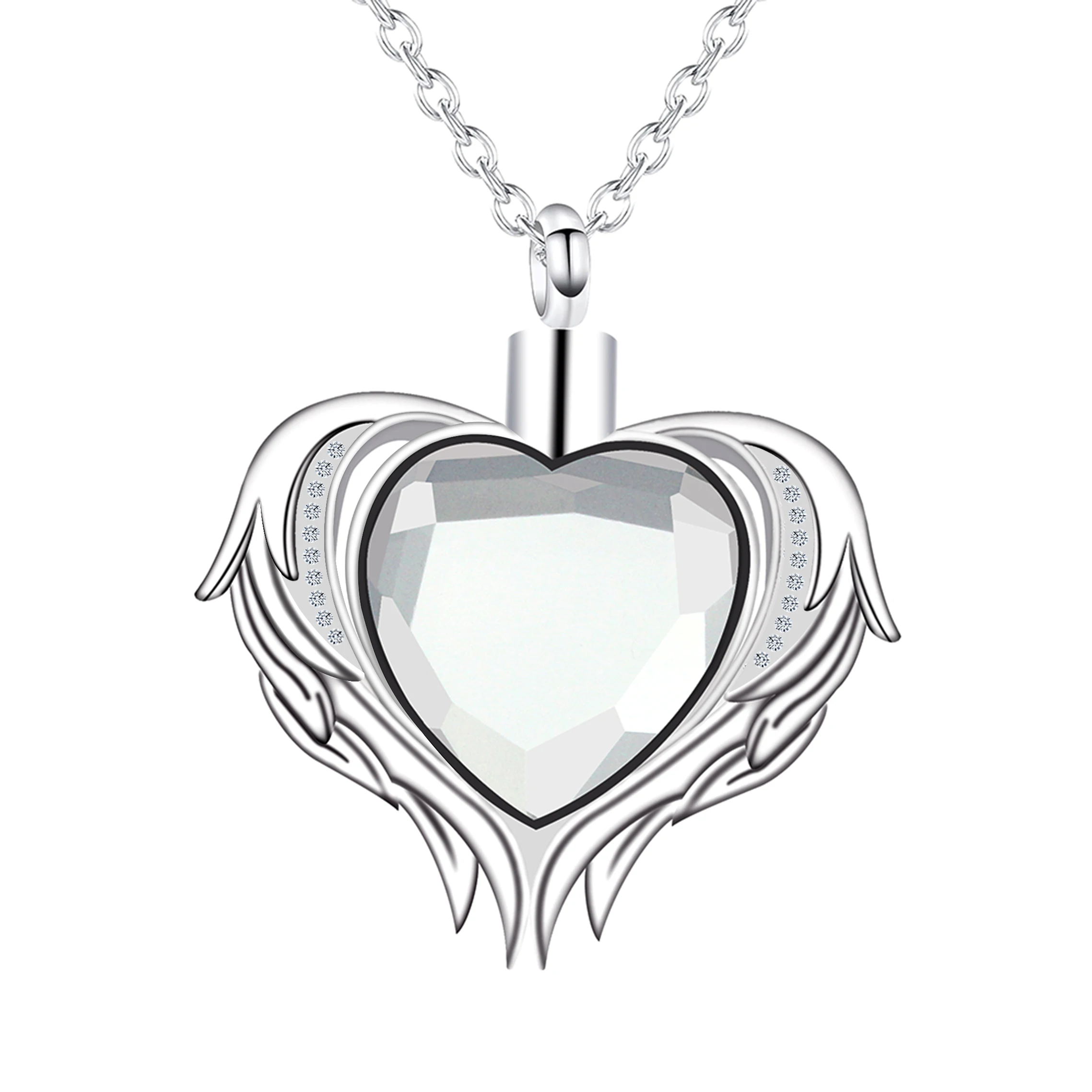 Ashes necklace stainless steel cremation jewelry commemorative necklace cinerary box pet dog heart-shaped cinerary jewelry