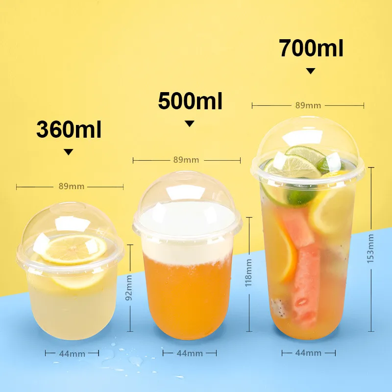 Disposable Biodegradable Drinking 8 12 16 22 24 32 Oz Clear Pp Plastic