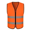Chaleco reflectante con cremallera - Naranja