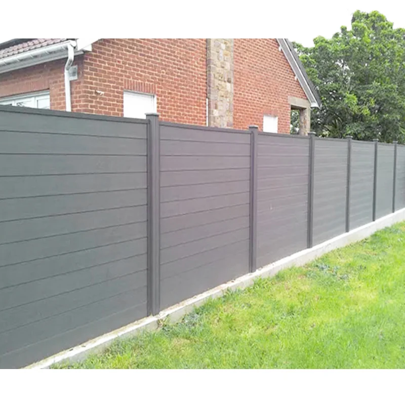 Garden Modern Fencing Privacy Designs Aluminum Metal Post Slat Fence ...