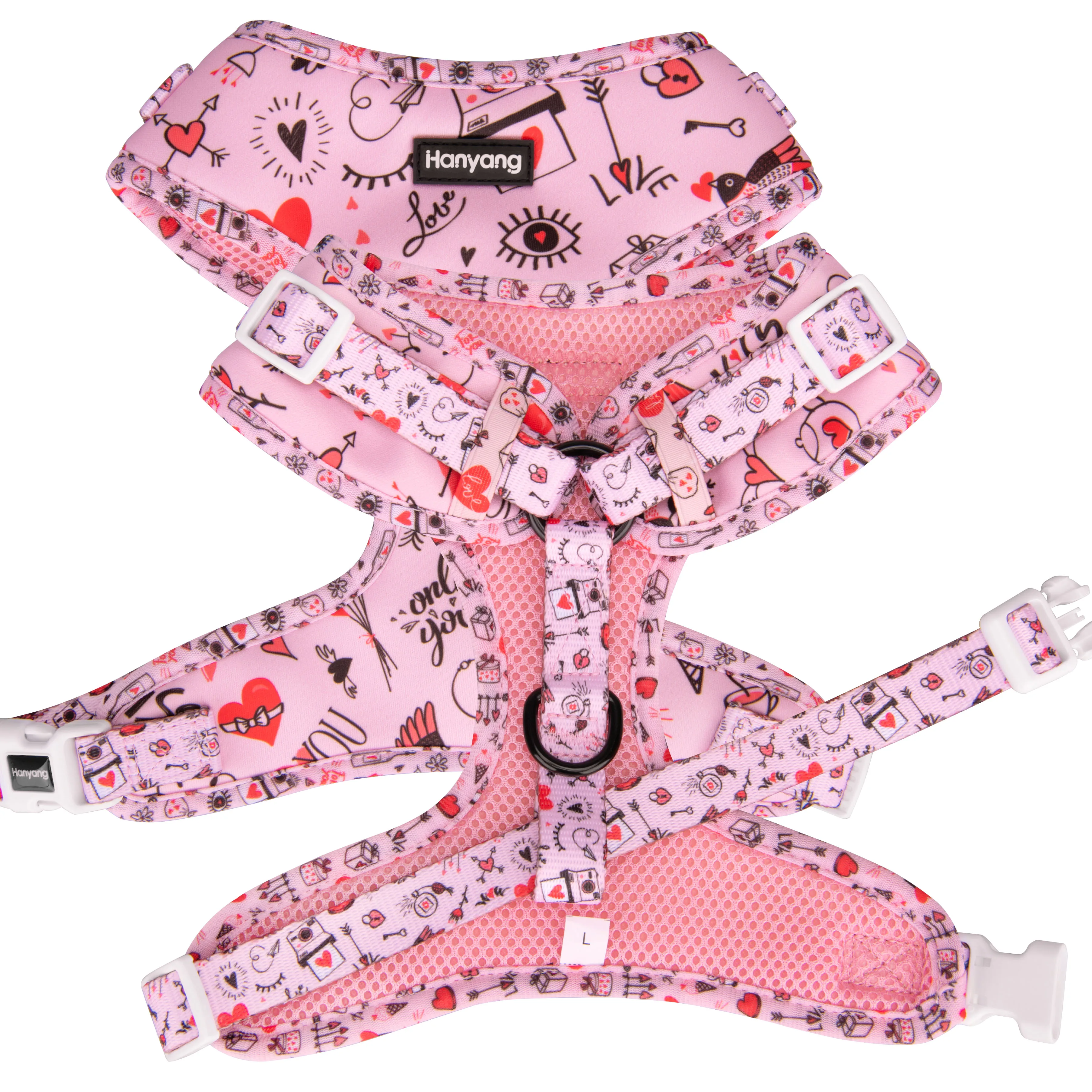 Dog Harness Custom Nylon Strap Sublimation Polyester Small Middle Big