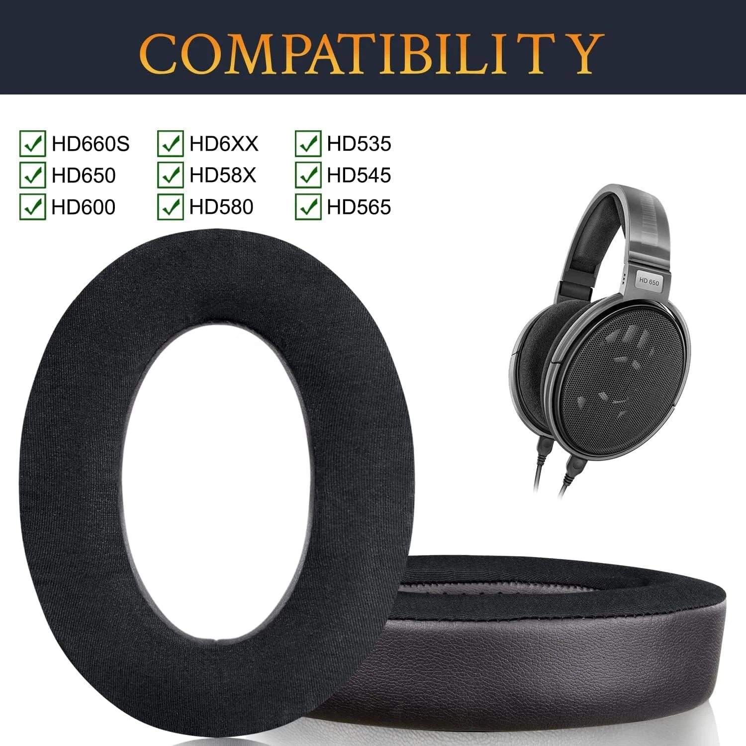 Hd 650 Hd6xx Earpads Sennheiser HD600 Headphones Replacement