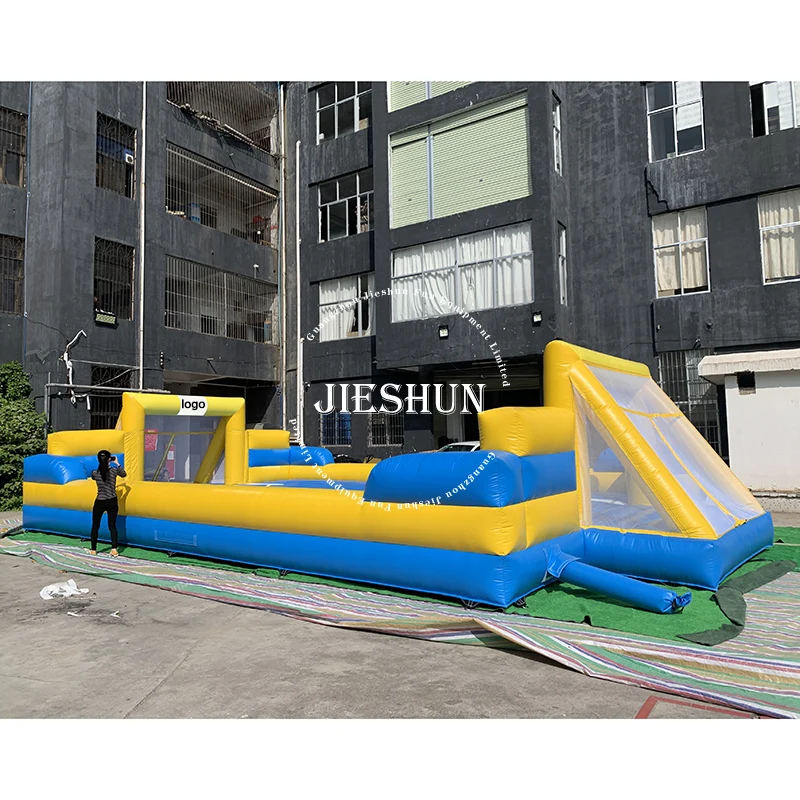 High Quality Team Game Inflatable Soapy Football Pitch Inflatable Human Football Field With Floor for Sale