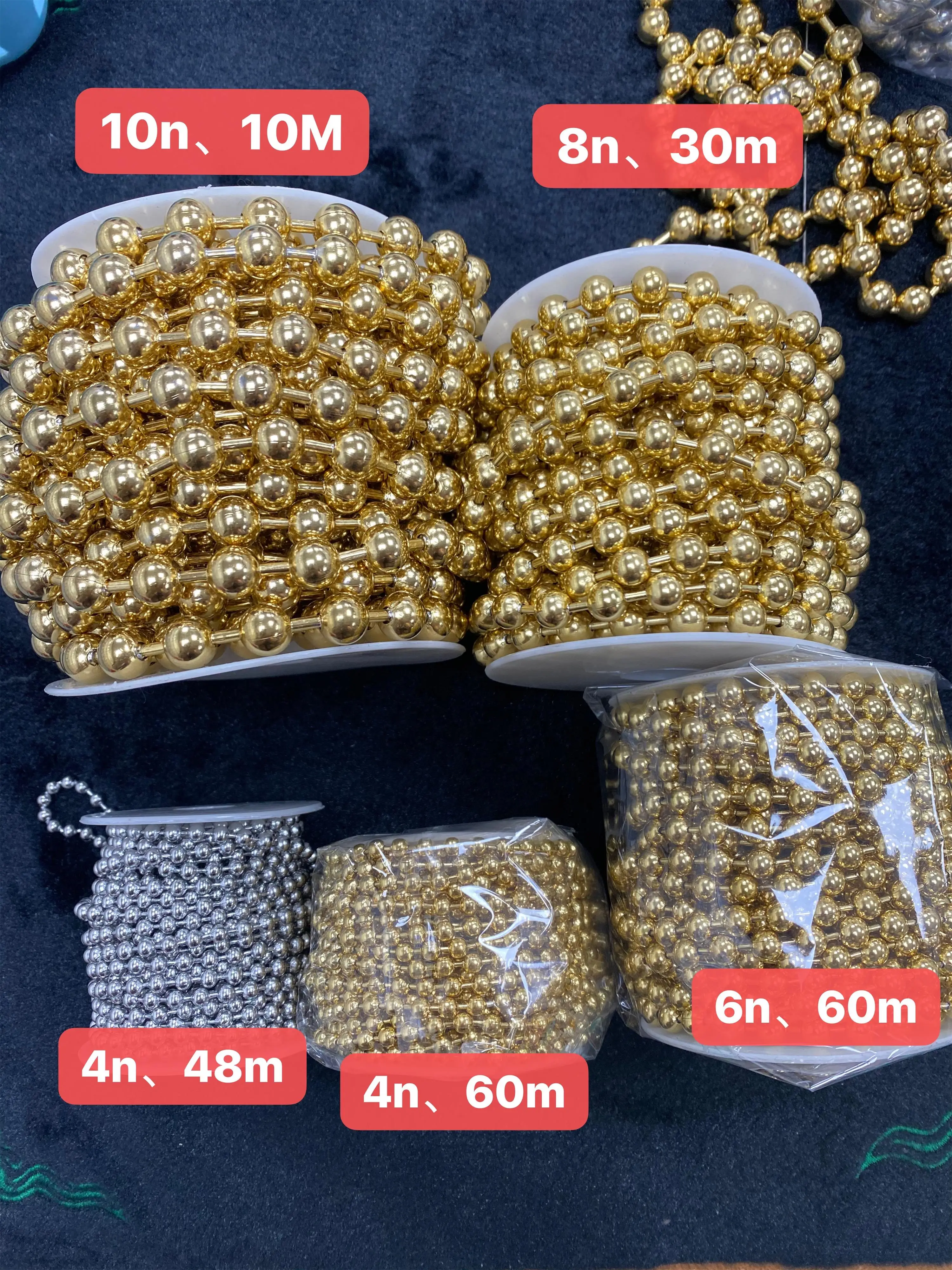 Bulk Sale Stainless Steel Ball Chain Roll For Jewelry Making Gold