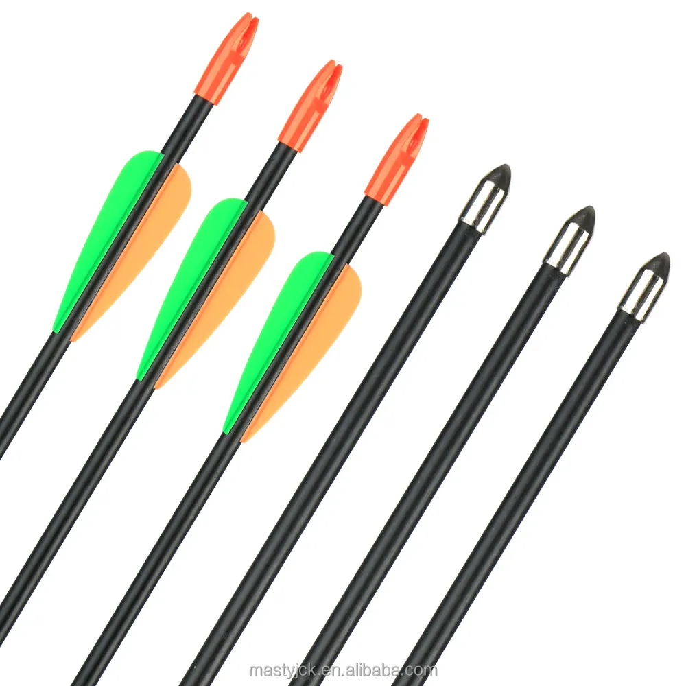 Archery Fibreglass Arrows Set of 12 28/30/32 inch to choose 