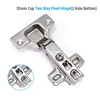 35mm cup two way fixed hinge(2 hole bottom)