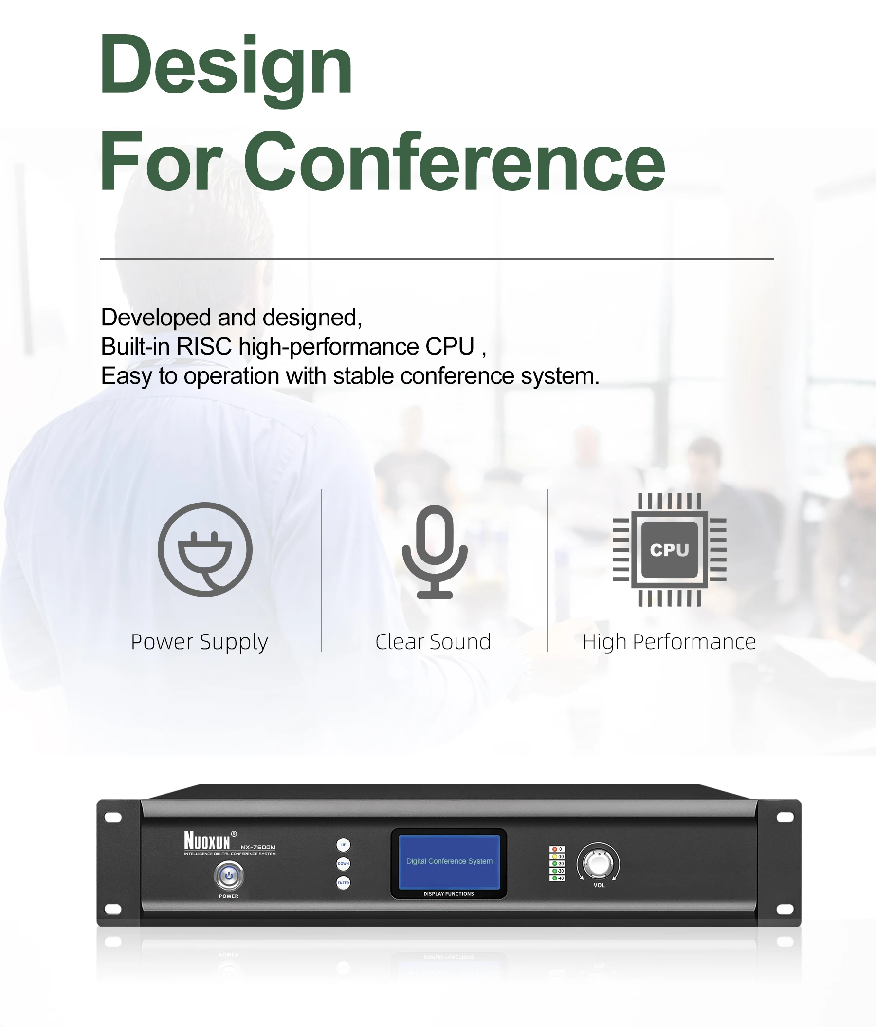 Digital Conference Microphone System Professional Meeting Room Audio Discussion Mic System