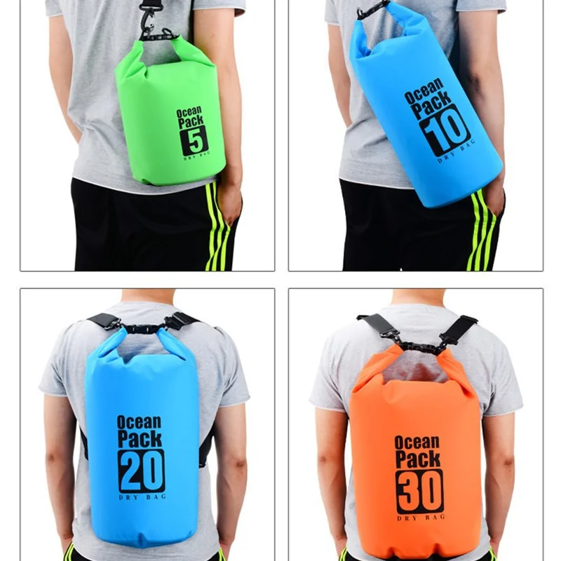 product foldable drum shape dry bag lightweight outdoor waterproof bag with portable shoulders for hiking climbing beach swimming-32