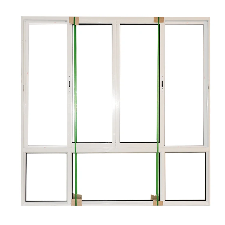 Simple European Style Double Glazed White Aluminum Framed Sliding windows Price for Nepal Market