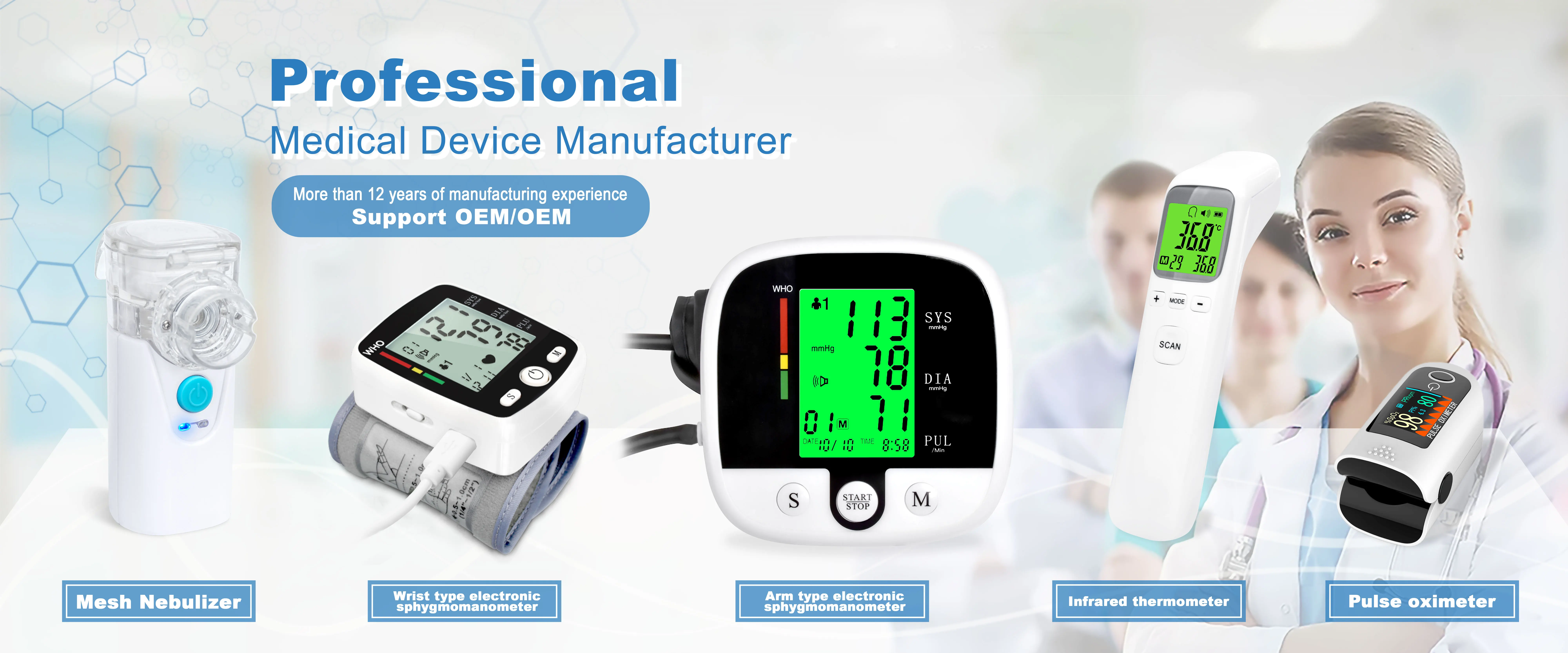CHANGKUN CK - A155 Blood Pressure Meter Heart Beat Monitor - Warm White 