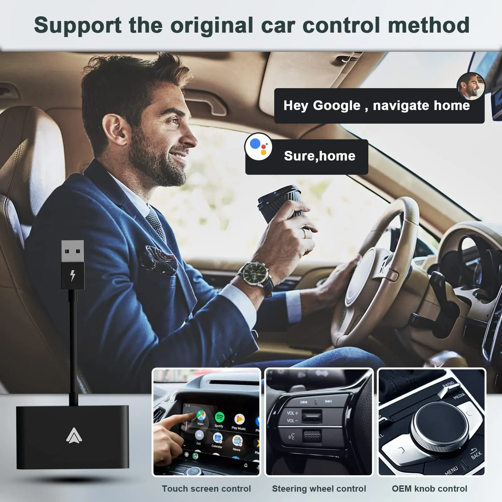 Android Auto Wireless Adapter Carplay Dongle For Android - Buy Carplay ...