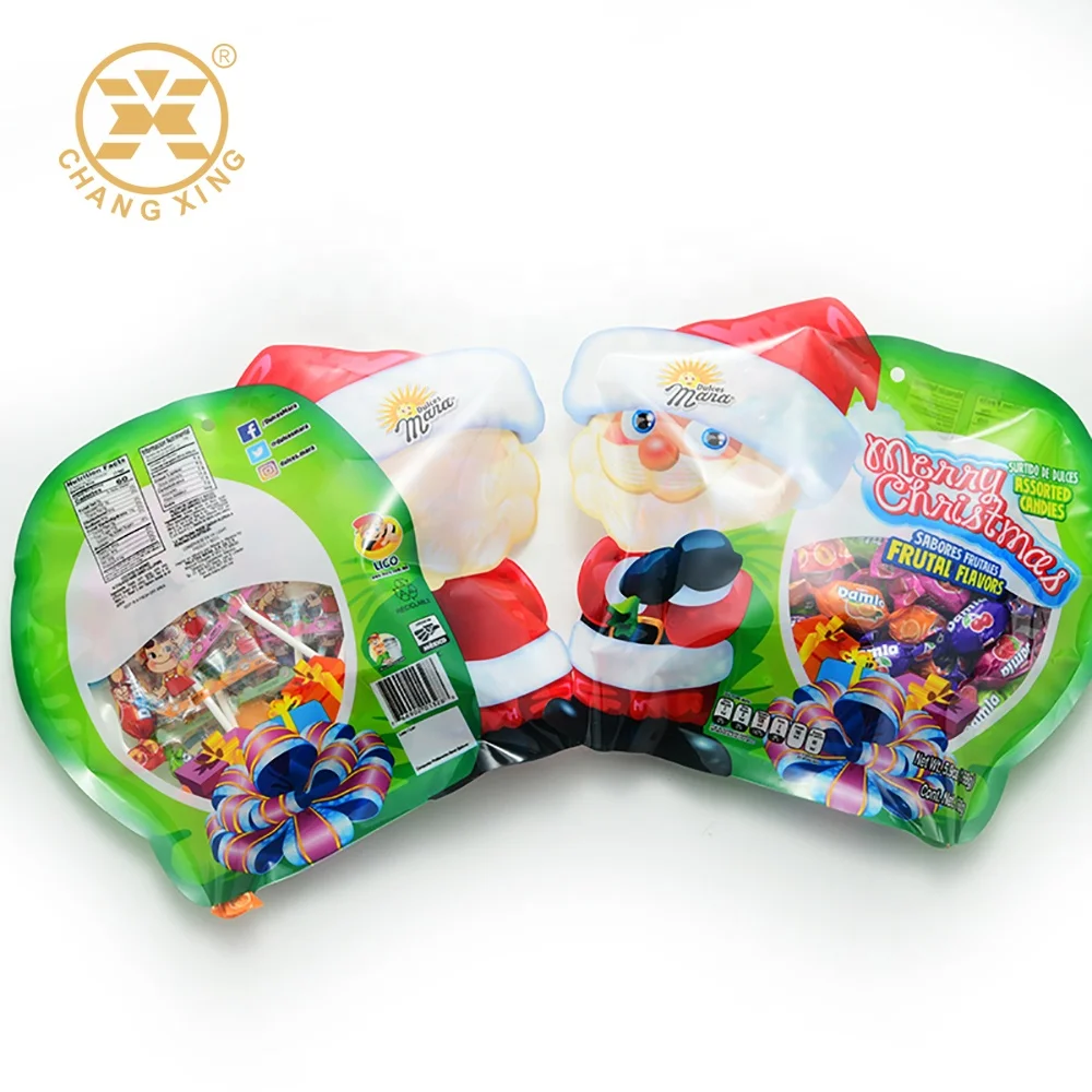 Eco Friendly Printed Standing Snack Lollipop Candy Food Packaging