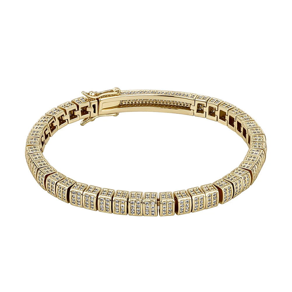 Source Hip Hop Tanishq Gold Fake Diamond Jewelry Bracelets Designs For Men  on malibabacom