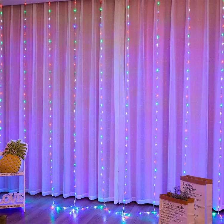 LED String Lights Water Flow Snowing Effect Curtain Icicle Fairy String Light Hanging Twinkle Waterfall Light