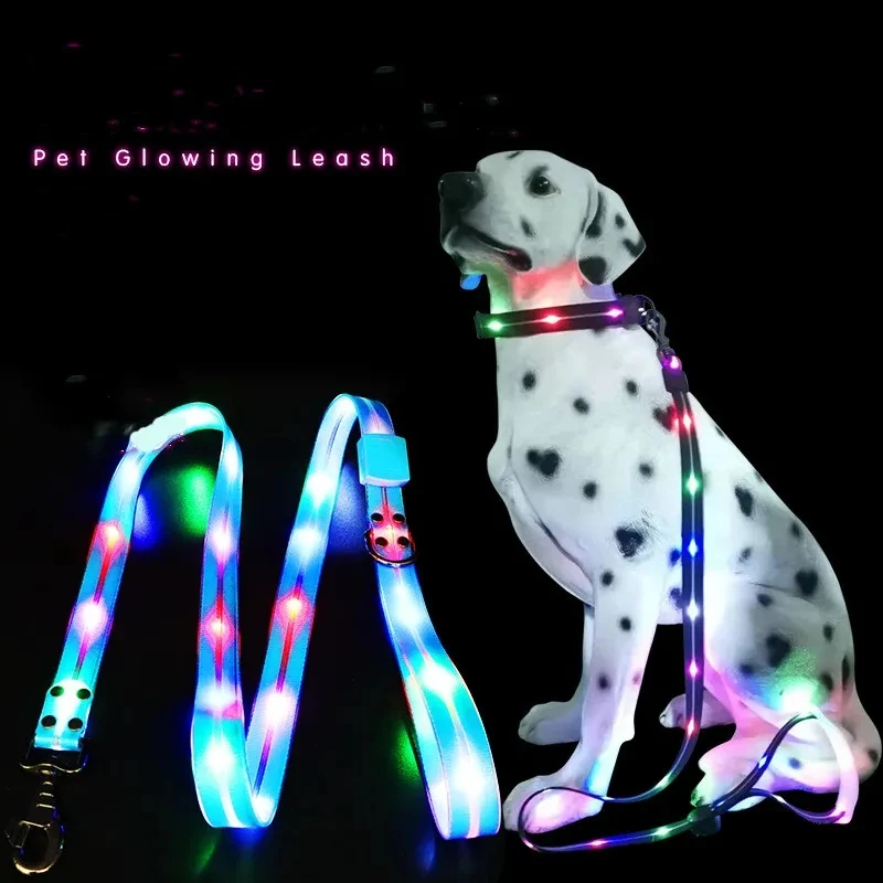 New Arrival Led Usb Rechargeable Leash Flashlight Led Dog Collar And Leash Buy Customizable