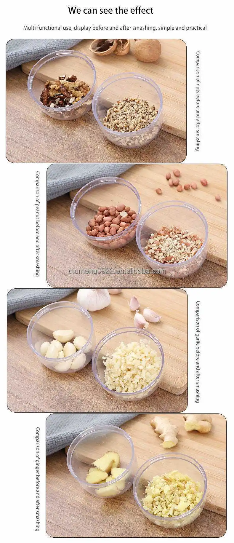 Nut Grinder Peanut Crusher Garlic Press Multifunctional Hand Shake Dry  Fruits Gadget Manual Food Processor Kitchen Accessories