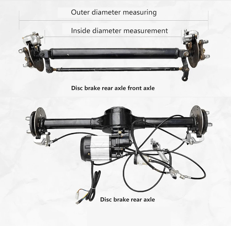 48 В/60 в Автомобильная туристическая тележка для гольфа электрическое четырехколесное шасси обеденный автомобильный дисковый тормоз передняя ось задняя ось аксессуары в сборе