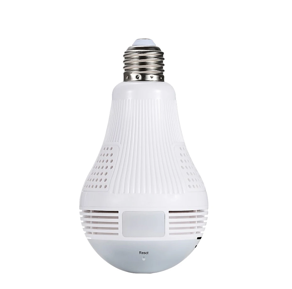 Two Year Warranty Two Way Audio Wifi Panoramic Pir Surveillance Light Bulb Security Camera