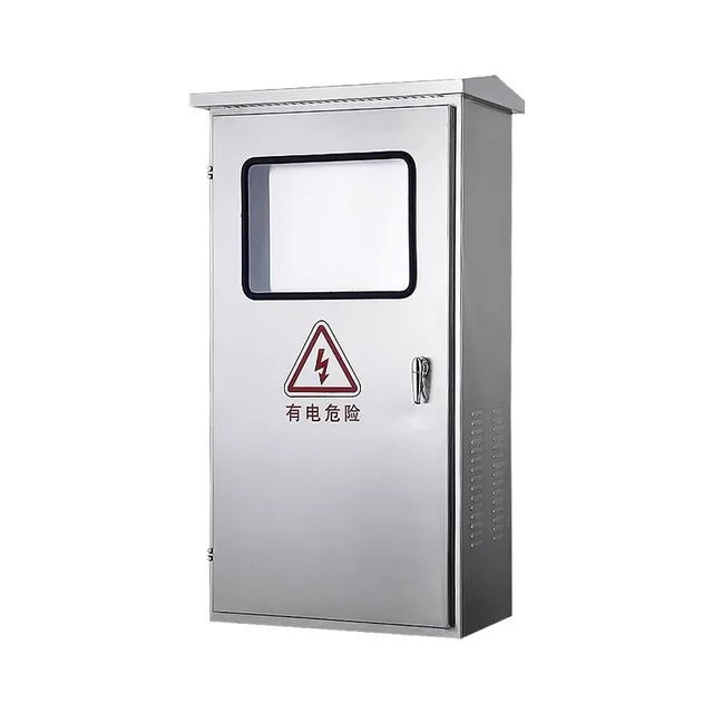 304 stainless steel control box with inner door, instrument switch box, rainproof electrical distribution cabinet