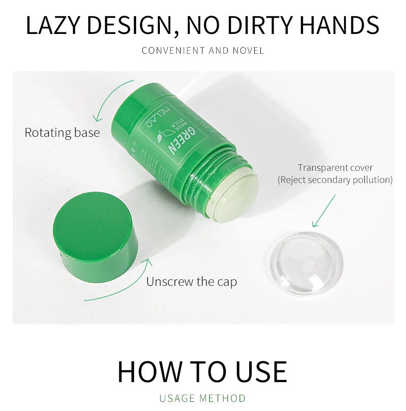 Melao Luxury Mask Stick On Face New Mud Sticks Green Tea Cream Facial