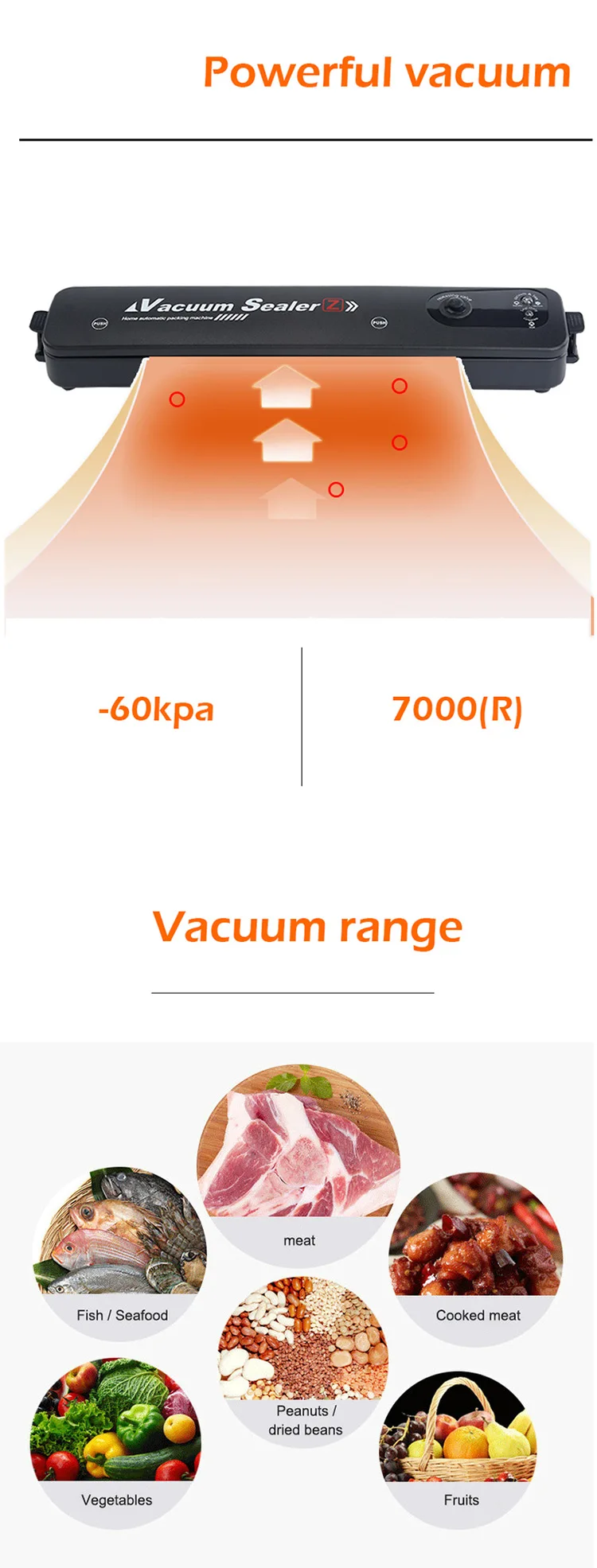 Vacuum Food Sealer Automatic Food Vacuum Sealer Household Packaging Machine With 10Pcs Bags Vacuum For Products