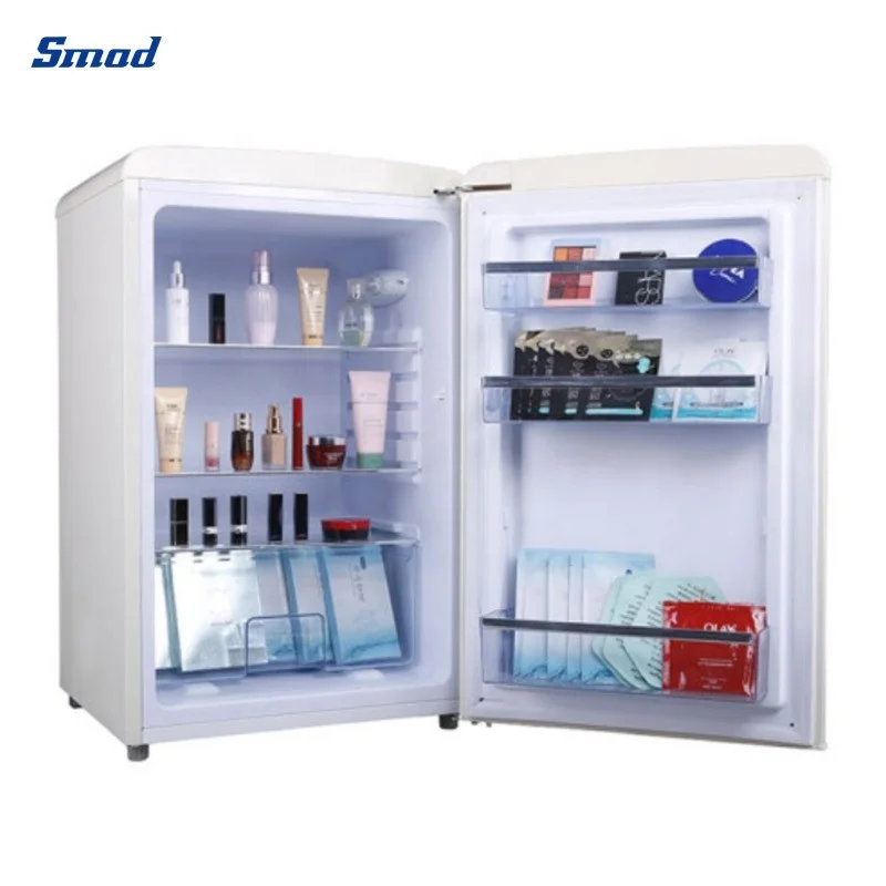 118L Single Door Upright Retro Mini Small Fridge Refrigerator for Home