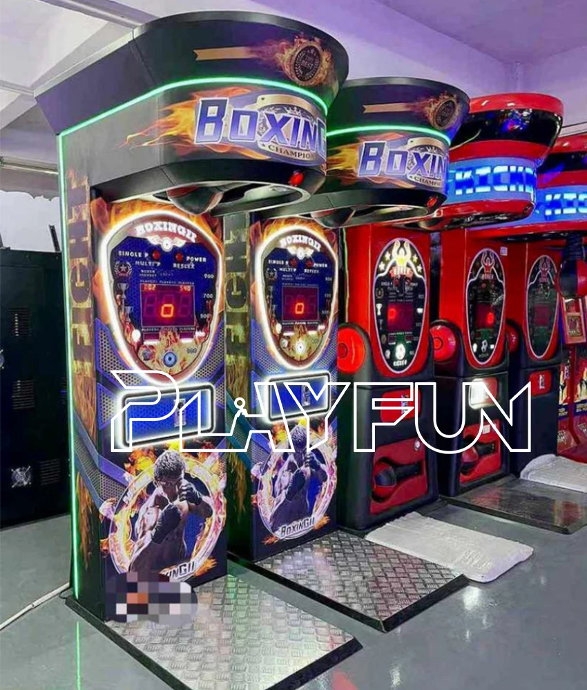 플레이펀 실내 펀칭 및 킥복싱 티켓 코인 작동식 복싱 아케이드 게임기 (게임 센터용)