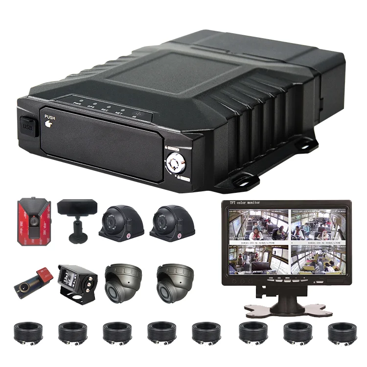 1080p 4g Mdvr Camera Car Fleet Management Cctv Gps Dvr Bus 8 Channel ...