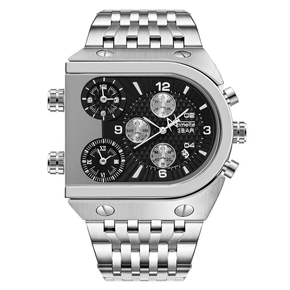 New Oulm Quartz Watches Men Military Waterproof Wristwatch Luxury Gold  Stainless Steel Male Watch Relogio Masculino | Fruugo QA