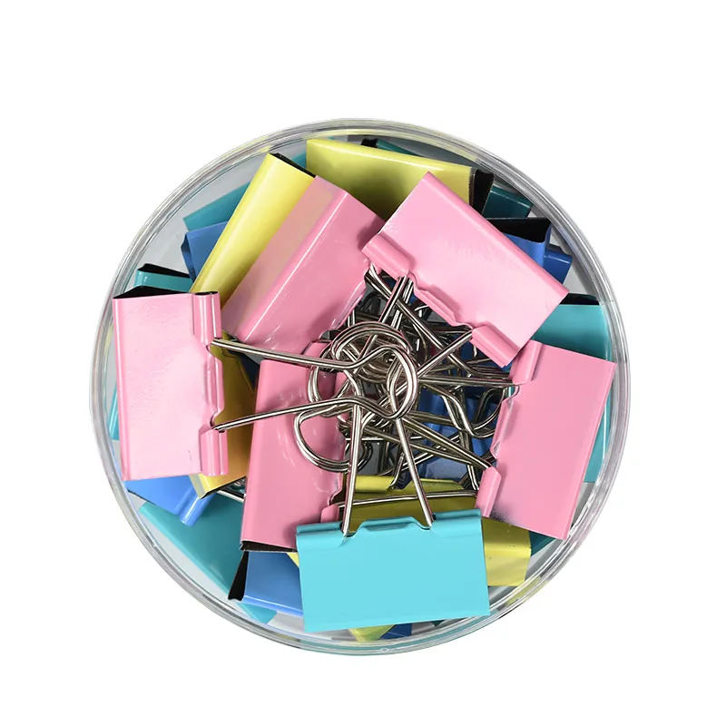 Metal Binder Clips Home Office Books File Paper Organizer Clip Food ClipsStrong Clamping Force Easy Classification 24 Pcs 6241B