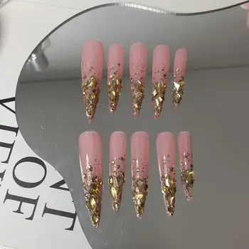 Custom Luxury Press on Nails Wholesale Artificial False  Nails High Quality French Tip Soft Gels Press on Nails