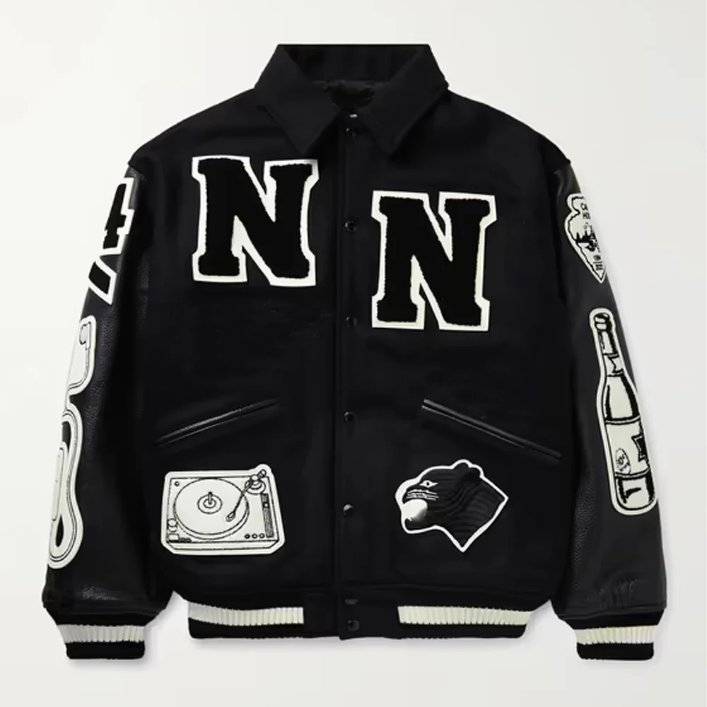 High-Quality Towel Men's Windbreaker Patch Embroidered Custom Letter Varsity Baseball Jacket For Men_voghion.com