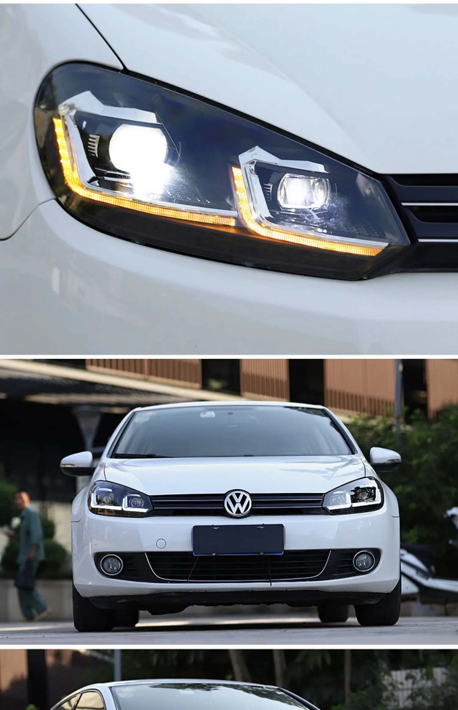 Car Model Head Lamp For Vw Golf 6 Headlights 20092012 Golf 6 Led