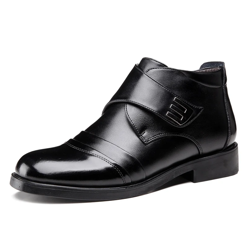 Wholesale Genuine Leather Men's Casual Dress Shoes Warm Winter Boots in  Sizes 38-44 Closed Toe Flat Feature for Autumn Season