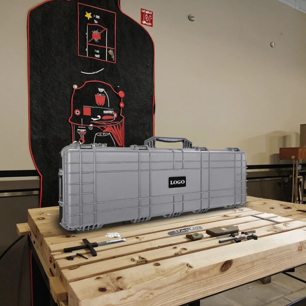 Customizable Hard Plastic Box Large Length Size Reinforced Equipment Case for G-U-N for Long-Term Storage Supports OEM & ODM