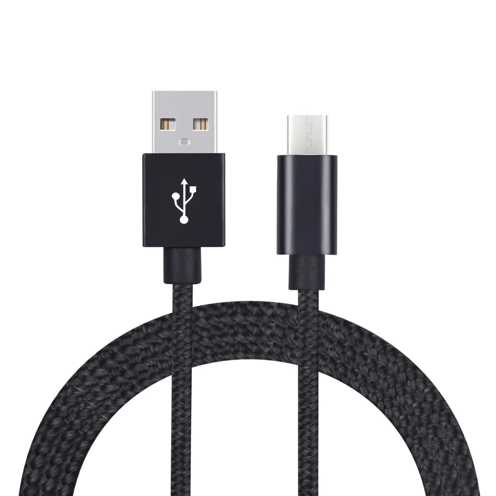 1M 2M 3M 2.1A Braided Micro USB USB-C Type C IOS Fast Charging Sync Data Cable 