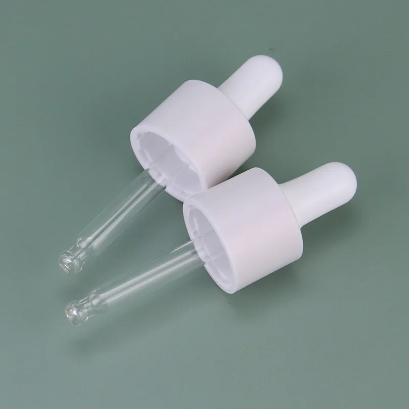 Wholesale Round Transparent Glass Dropper Bottle 20ml 30ml 50ml Oil Bottle Cosmetic Packaging Plastic Bottle