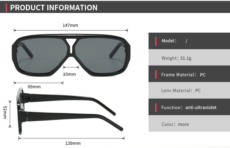 Superhot Eyewear 21035 Fashion 2024 Oversize Square Retro Double Bridge   H427c67971b164599a3e656e14e8ce4a8j 