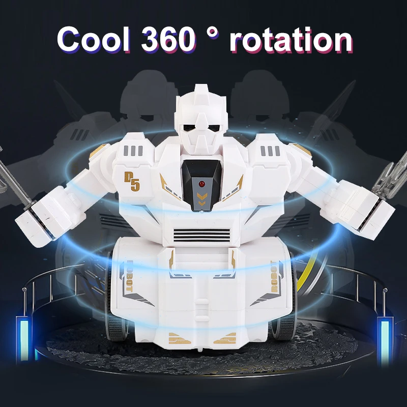 360 Degree Rotate Battle Game Rc Toy Remote Control Boxing Fire Fighting Robot